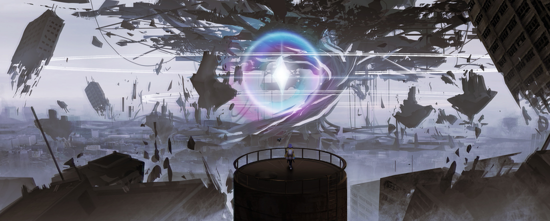 This is a pixiv picture whose title is 崩壊世界.