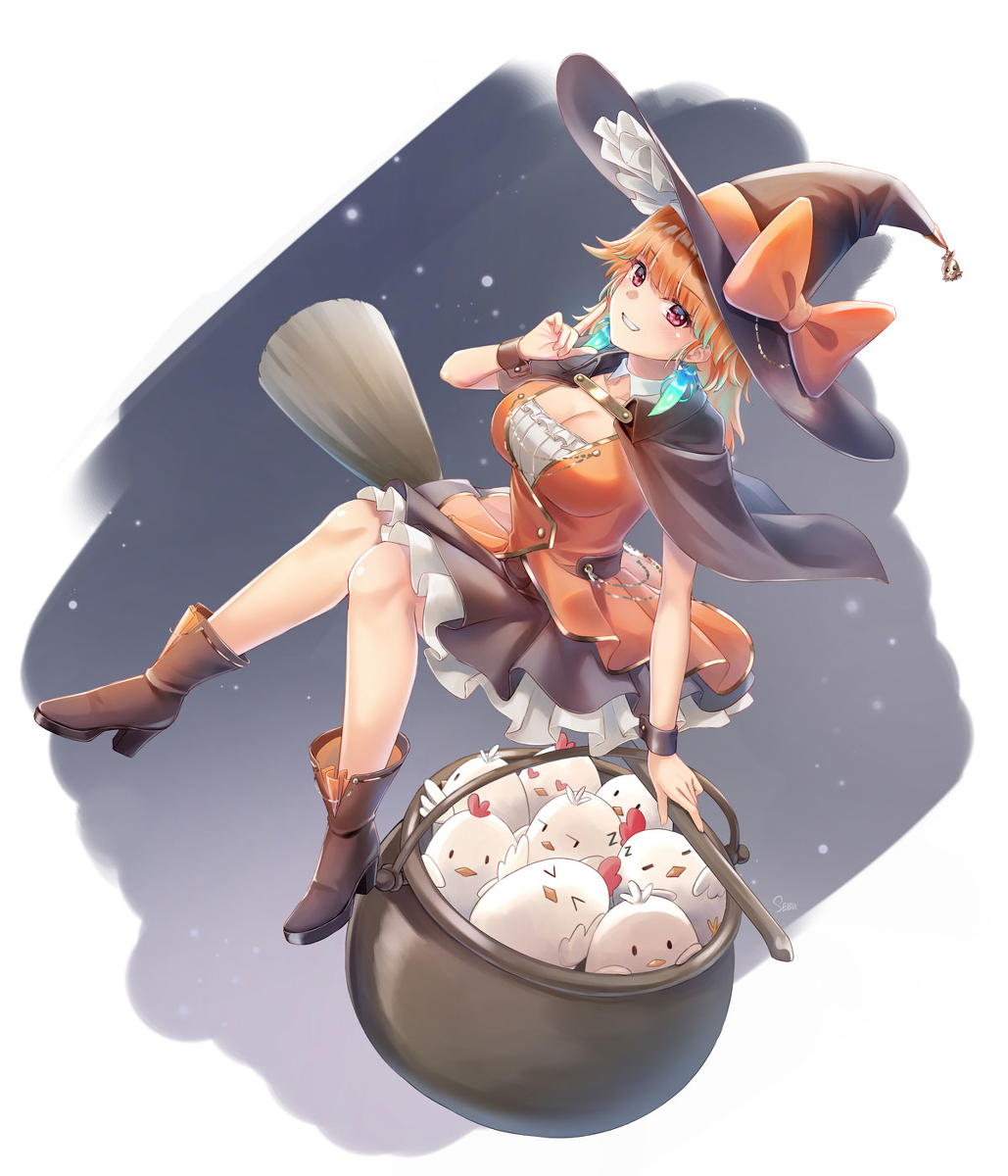 This is a pixiv picture whose title is Trick or Chick!.