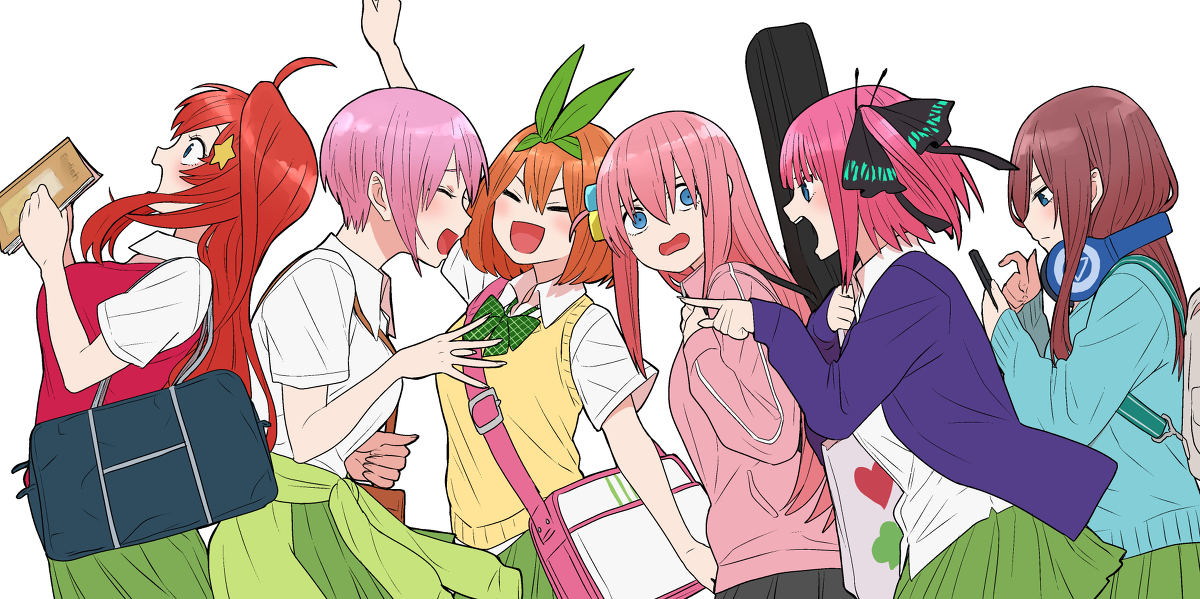This is a pixiv picture whose title is 五等分の花嫁.