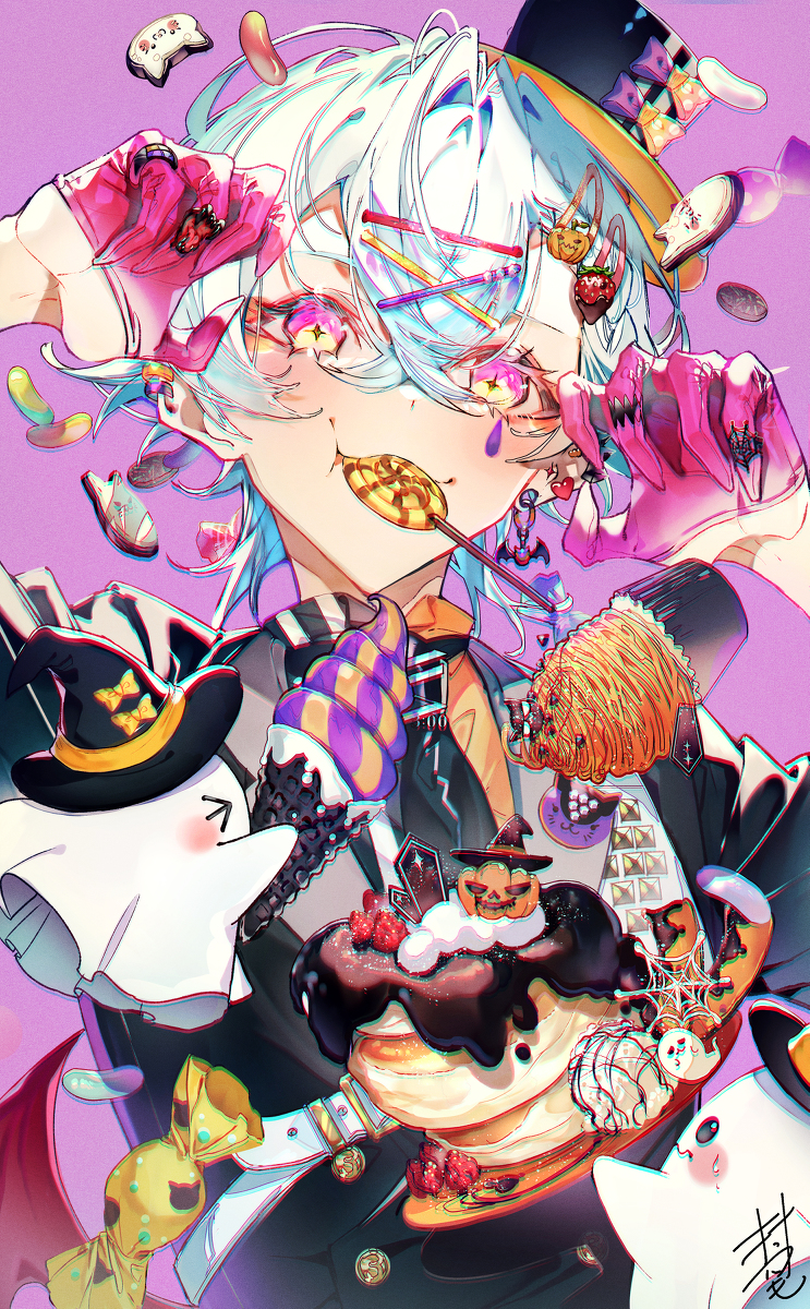 This is a pixiv picture whose title is Trick or Treat.