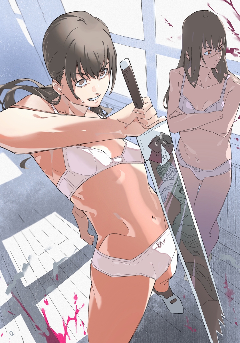This is a pixiv picture whose title is 制服強強剣！！.
