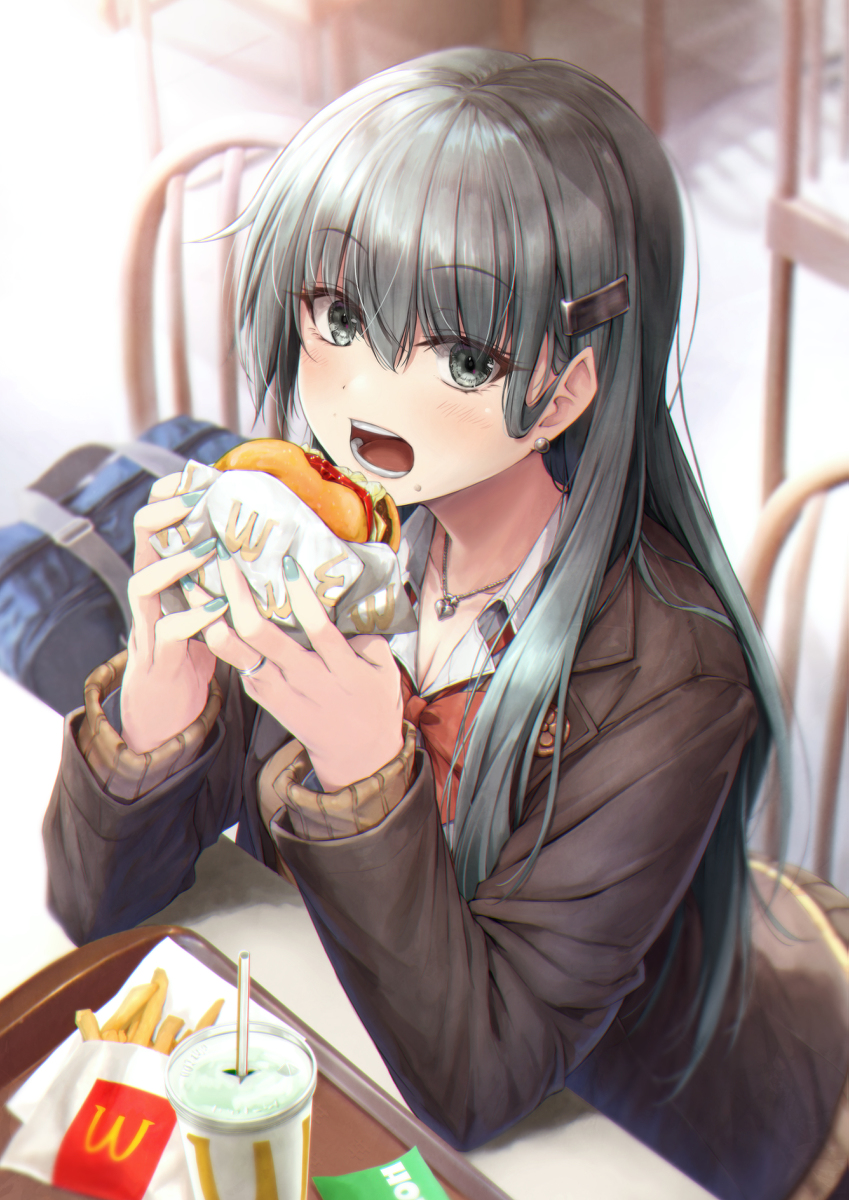 This is a pixiv picture whose title is いっぱい食べる君が好き.