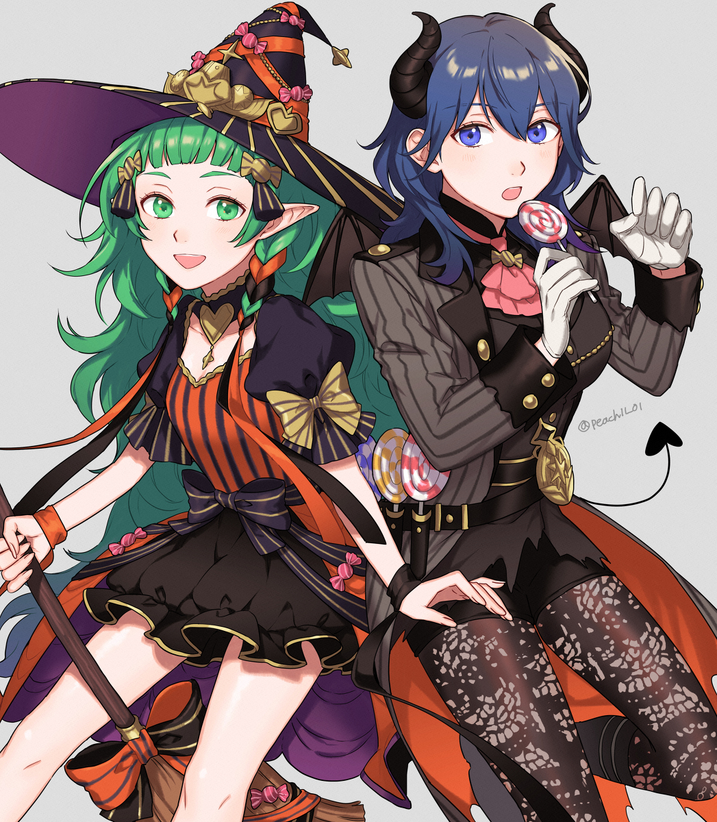 This is a pixiv picture whose title is ハロウィンソティス&べレス.