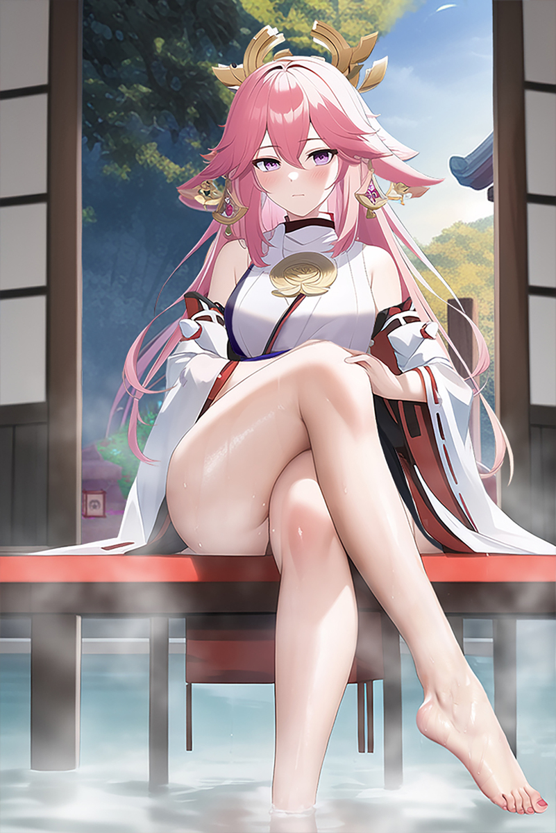 This is a pixiv picture whose title is 八重神子.