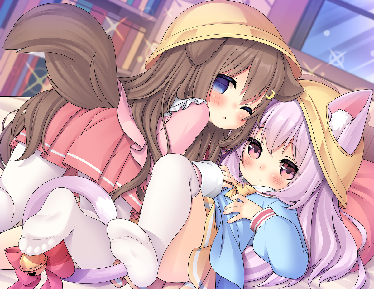 This is a pixiv picture whose title is 文月ちゃんと如月ちゃん.