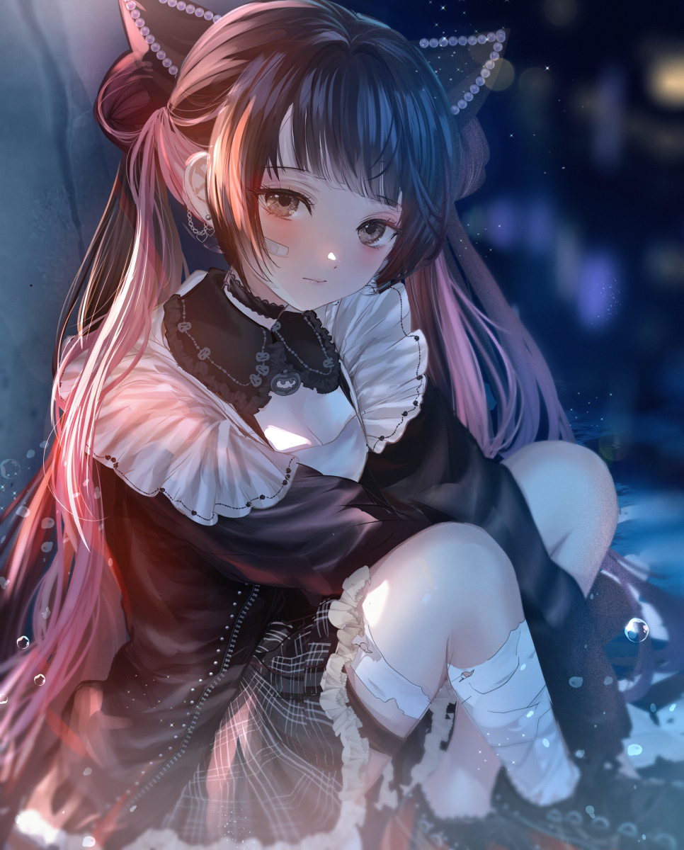 This is a pixiv picture whose title is 路地裏の天使(夜版).