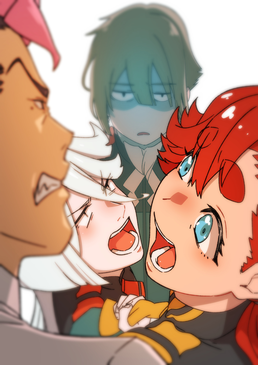 This is a pixiv picture whose title is タヌキハンター×３.