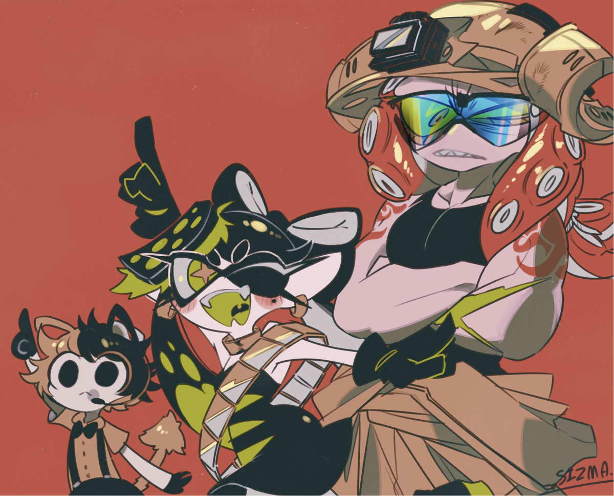 This is a pixiv picture whose title is [再録]イカとタコのログ.