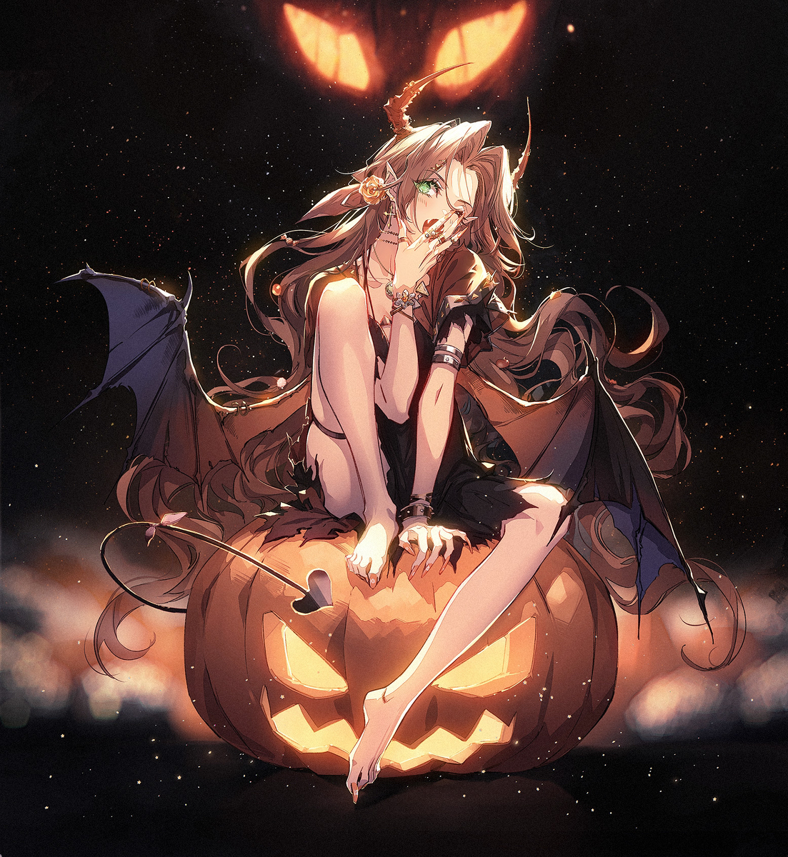 This is a pixiv picture whose title is 🎃.