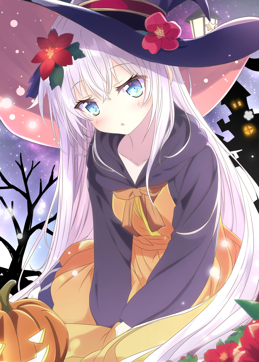 This is a pixiv picture whose title is ハロウィン魔女っ娘ヴェルちゃん.