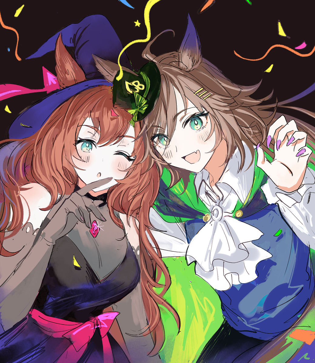 This is a pixiv picture whose title is 🎃シービーさんとマルゼンさん.