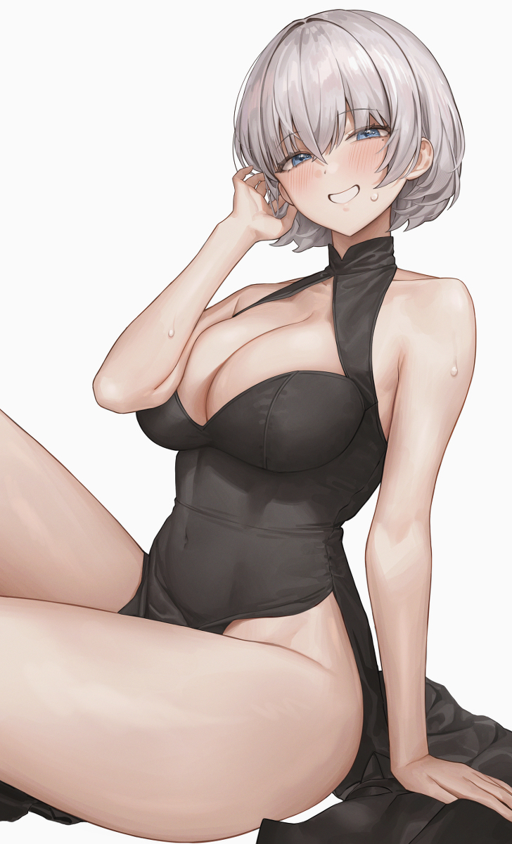 This is a pixiv picture whose title is 「…」.