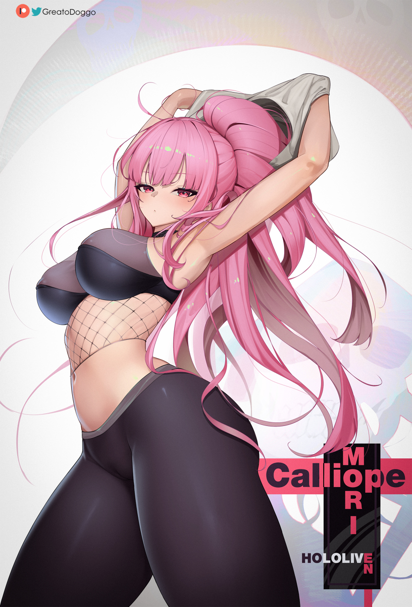 This is a pixiv picture whose title is No nut calliope.