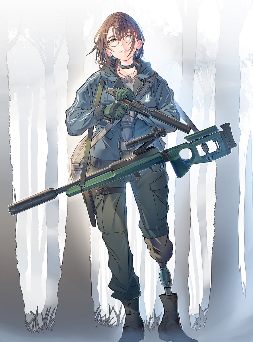 This is a pixiv picture whose title is Sniper×Girl.