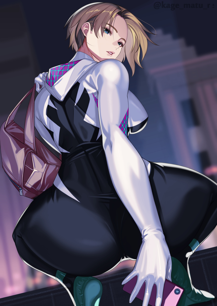 This is a pixiv picture whose title is spidergwen.