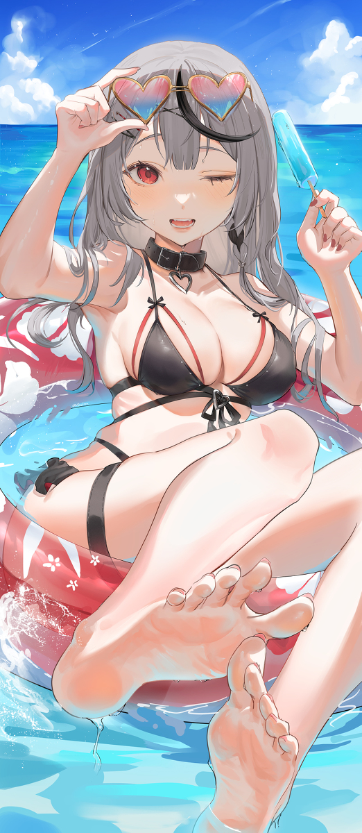 This is a pixiv picture whose title is 沙花叉クロヱ.