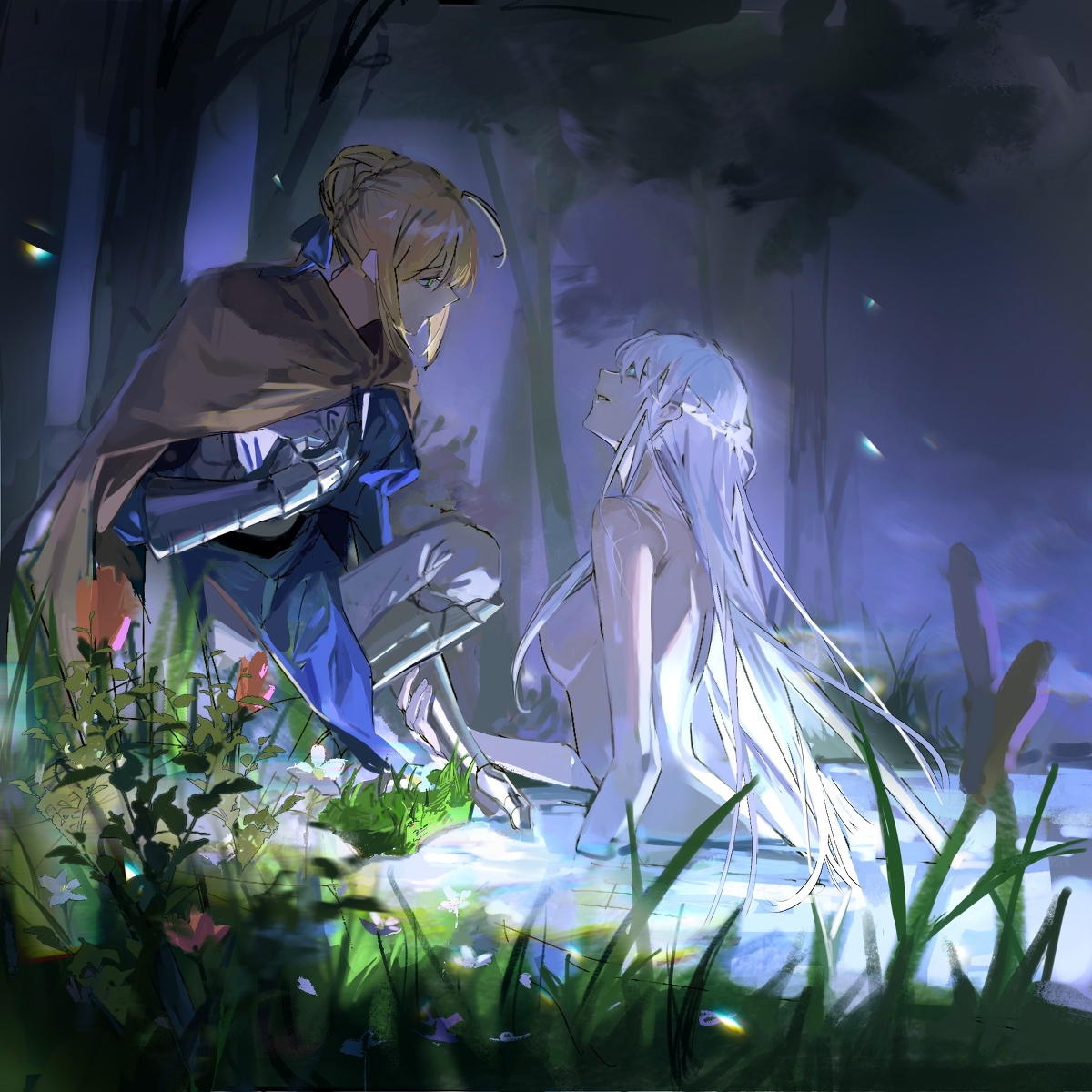 This is a pixiv picture whose title is Lady of the Lake.