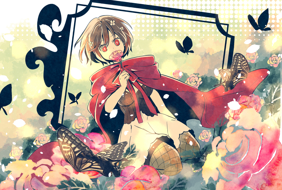 This is a pixiv picture whose title is 赤ずきん.