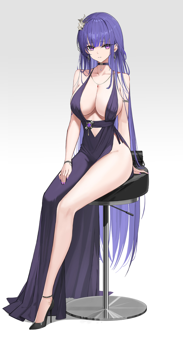 This is a pixiv picture whose title is 雷電将軍.