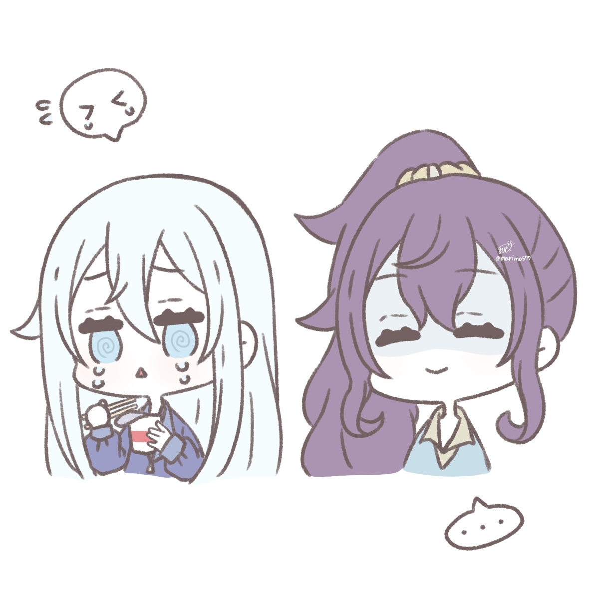 This is a pixiv picture whose title is 横で笑顔の圧を受けてる奏ちゃん.