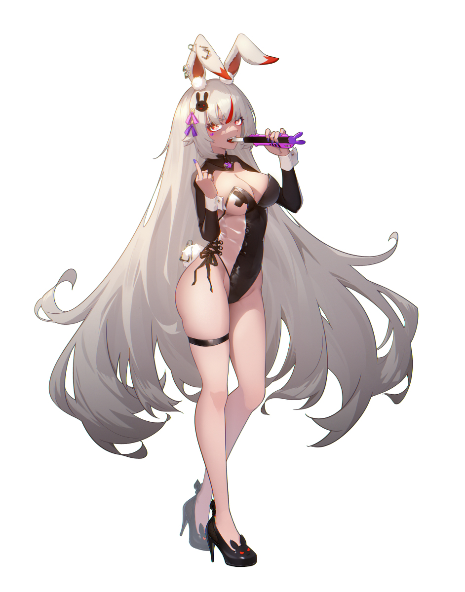 This is a pixiv picture whose title is 地雷系兔女郎.