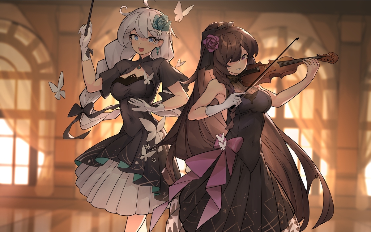 This is a pixiv picture whose title is 音乐会[琪芽].