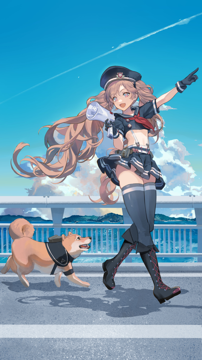 This is a pixiv picture whose title is 「目標に向かって前進！」.