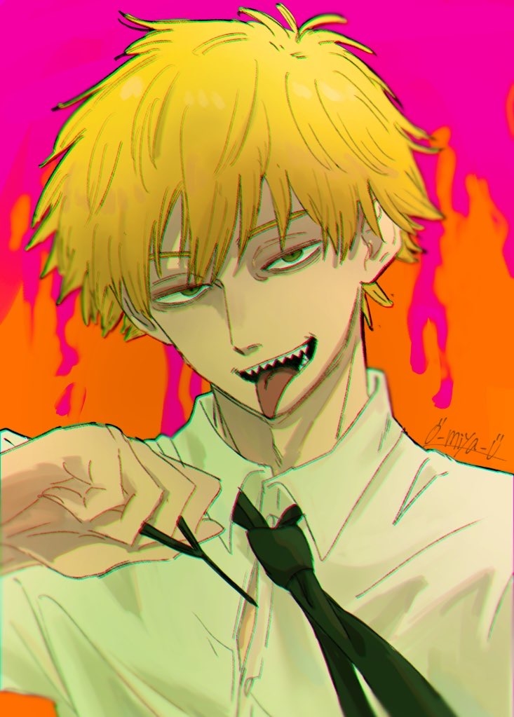 This is a pixiv picture whose title is デ、デンジ～！！！！.