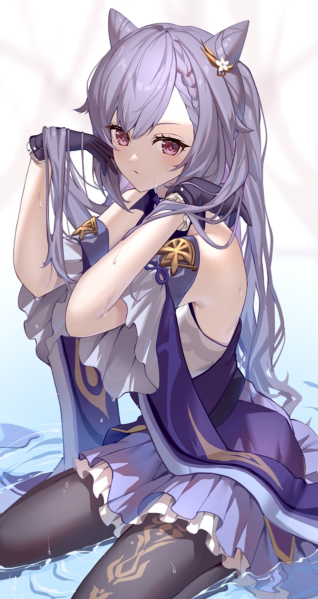 This is a pixiv picture whose title is 刻晴.