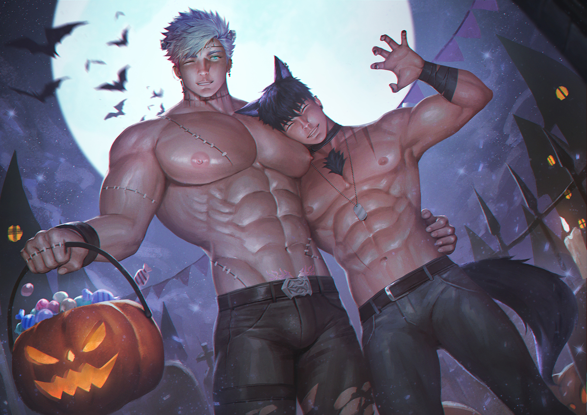 This is a pixiv picture whose title is Trick or Treat!!.