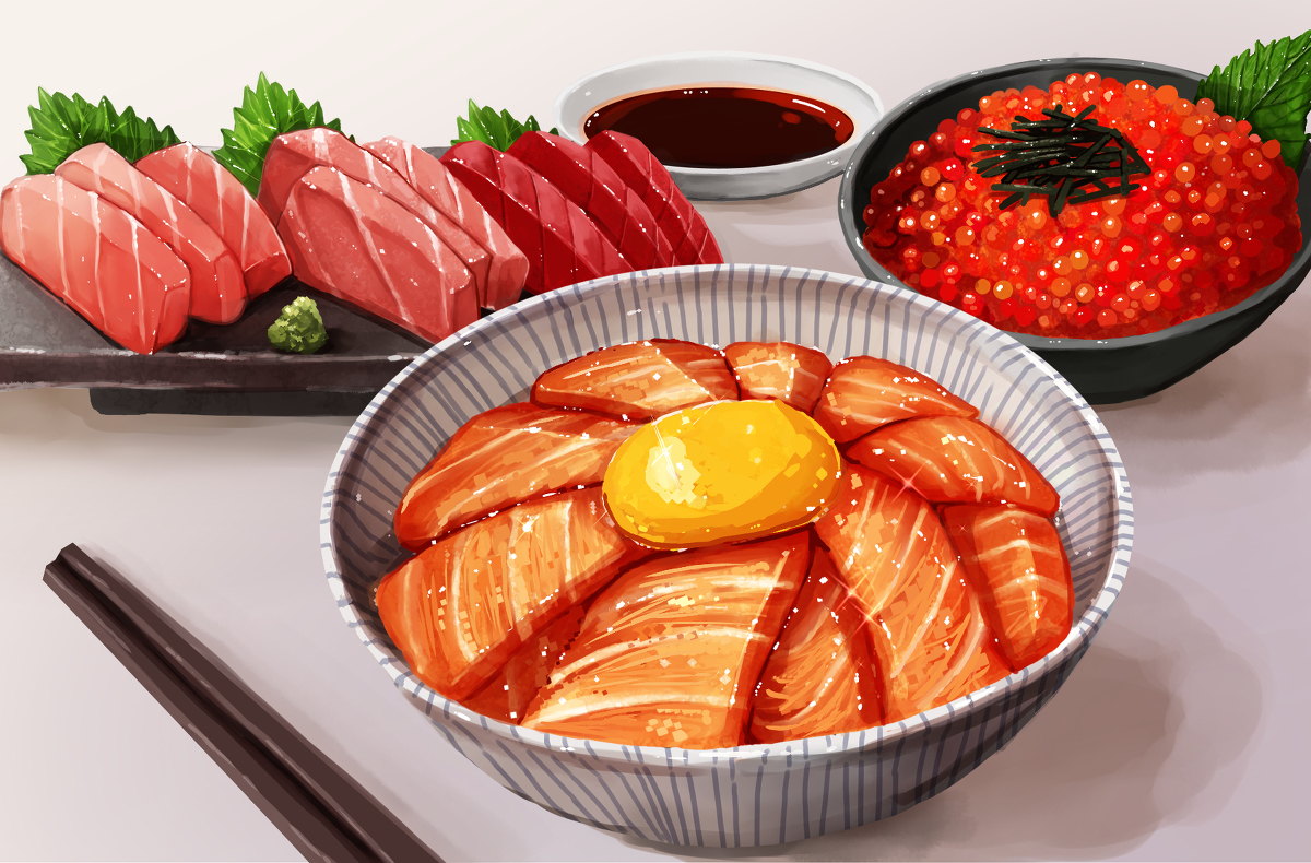 This is a pixiv picture whose title is 生魚.