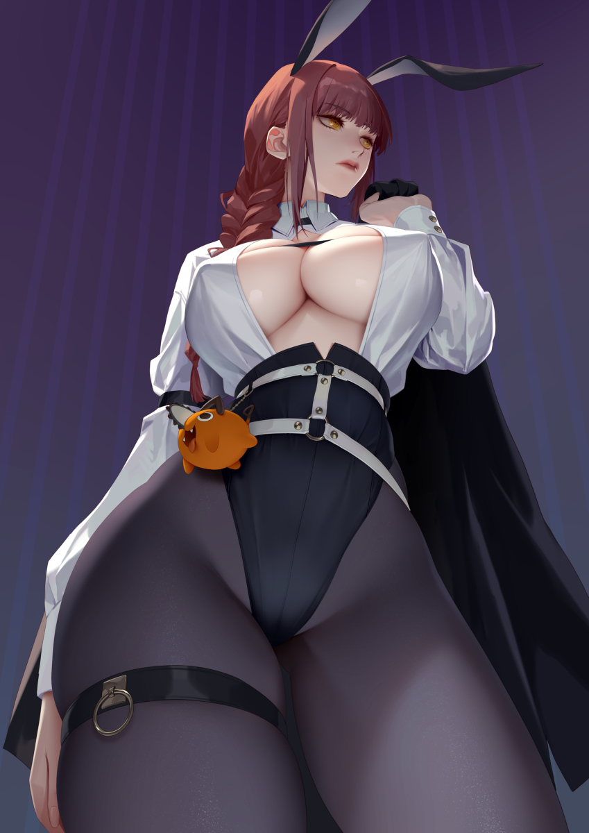 This is a pixiv picture whose title is 兔女郎玛奇玛.