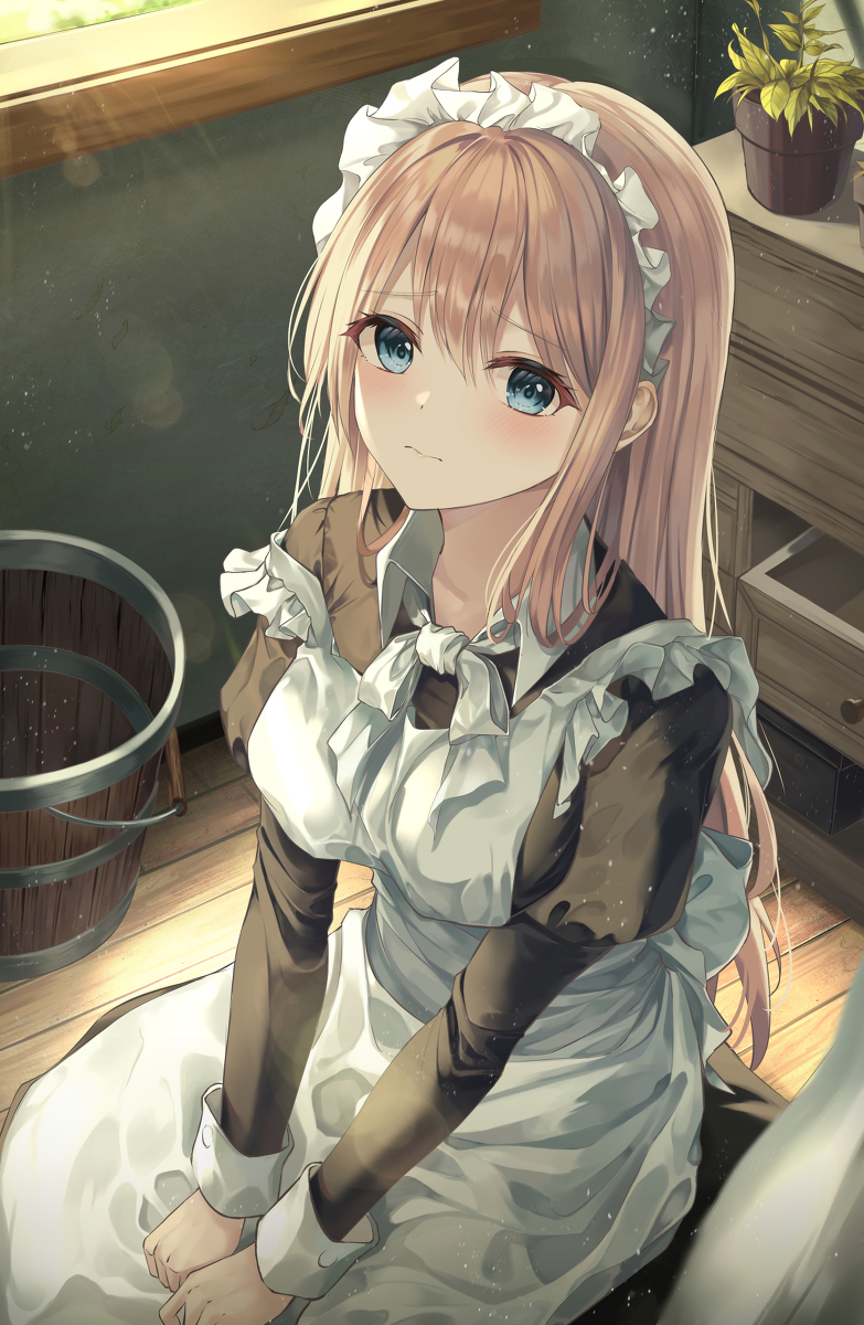 This is a pixiv picture whose title is メード.