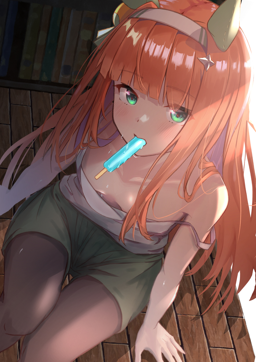This is a pixiv picture whose title is サイレンススズカ, 夏.