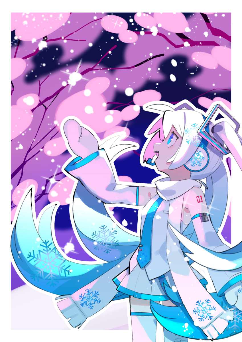This is a pixiv picture whose title is 冬に咲くさくら.