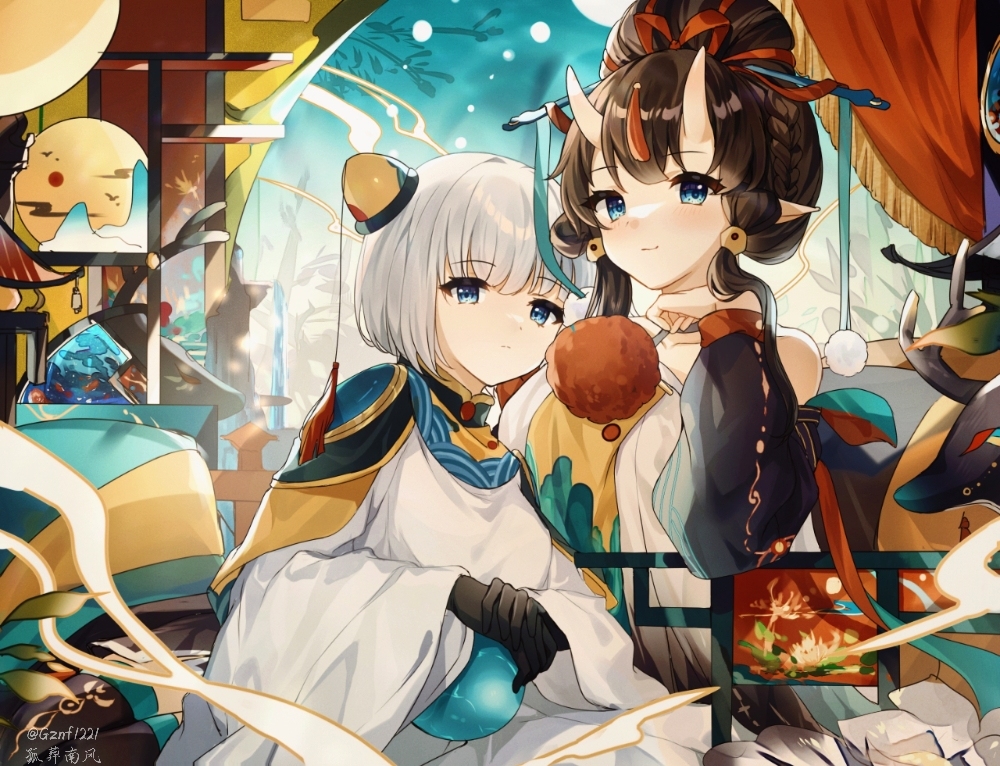 This is a pixiv picture whose title is oc和自设.