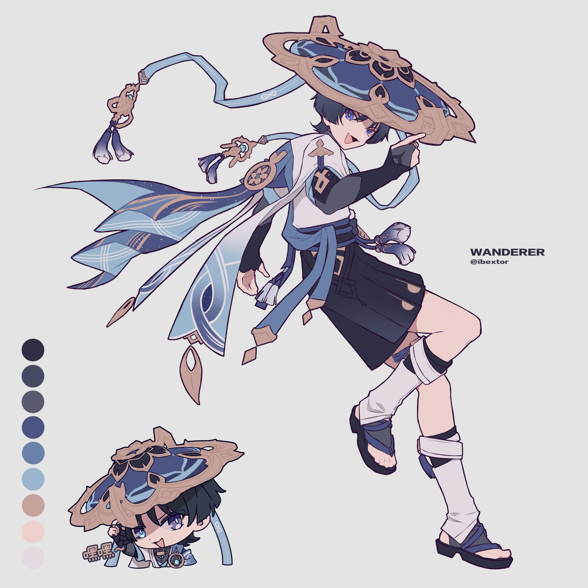 This is a pixiv picture whose title is 流浪者☂️②.