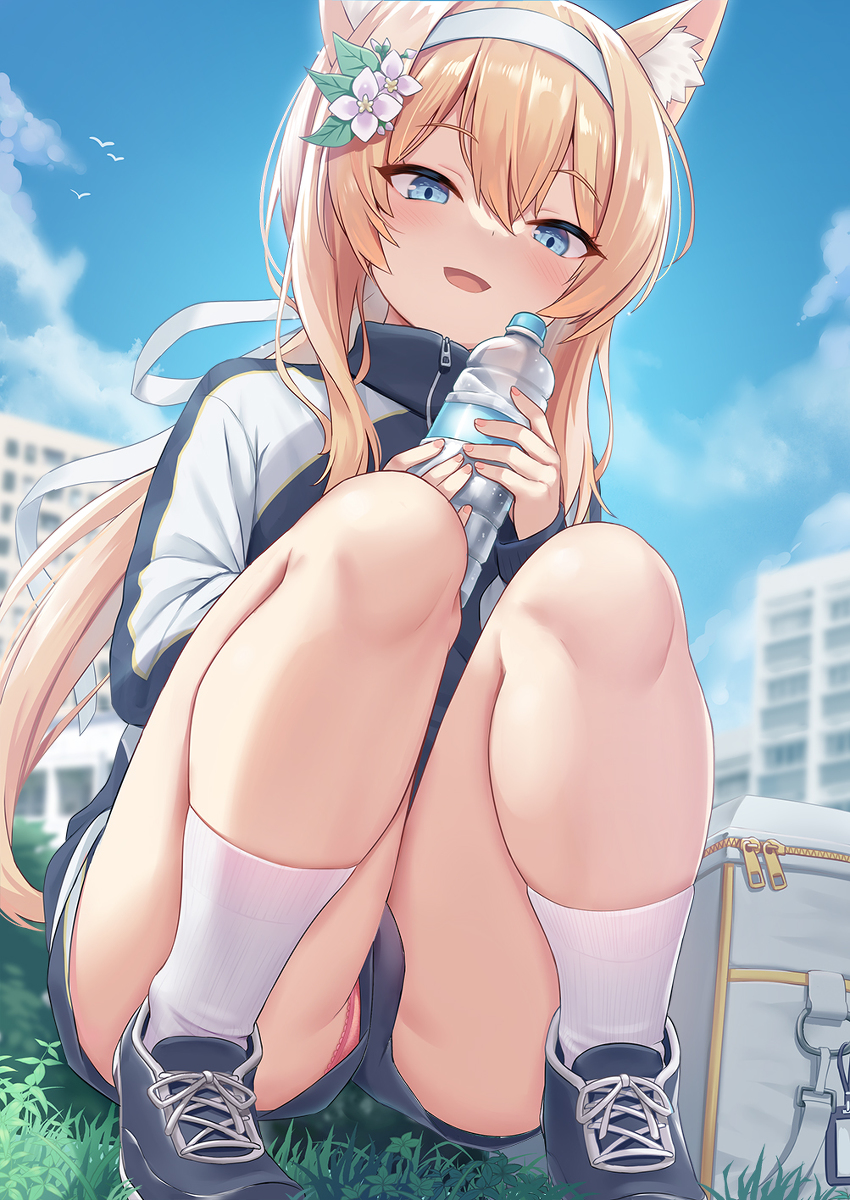 This is a pixiv picture whose title is 「先生♡ お水どうぞ～ 」.