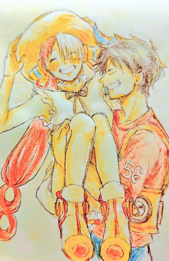 This is a pixiv picture whose title is OP絵Twitterログ①.