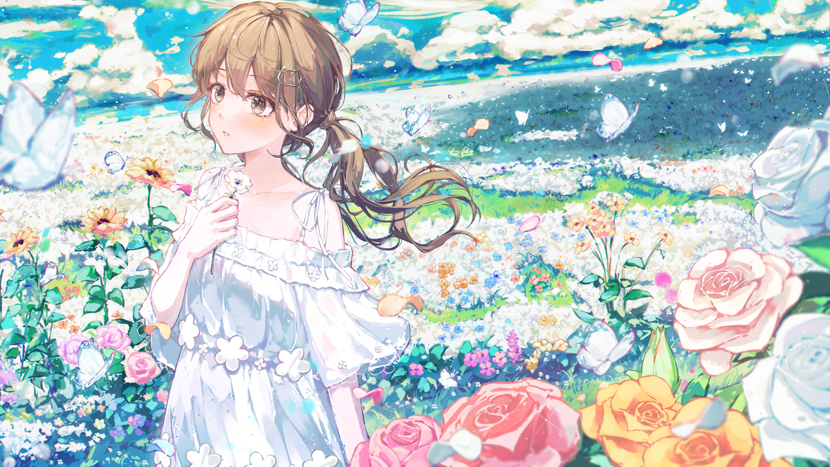 This is a pixiv picture whose title is flower garden.