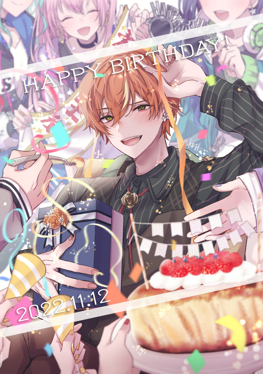 This is a pixiv picture whose title is ⋆⸜ ℍ𝕒𝕡𝕡𝕪 𝔹𝕚𝕣𝕥𝕙𝕕𝕒𝕪彰人 ⸝⋆.