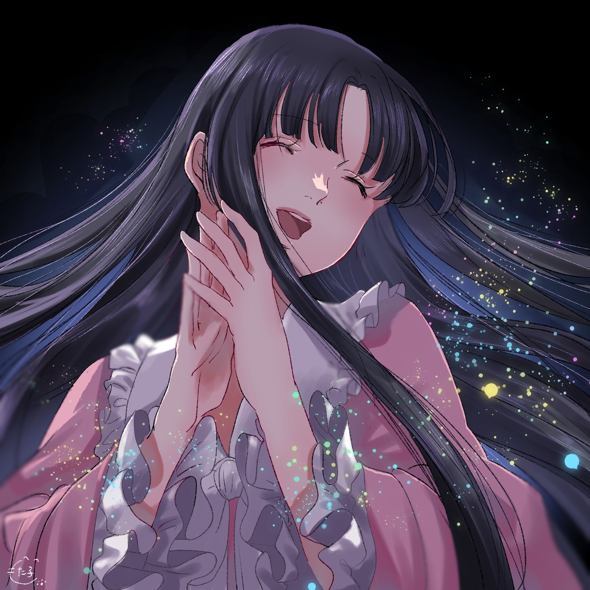 This is a pixiv picture whose title is にっこにこで殺し愛に応じる姫様.