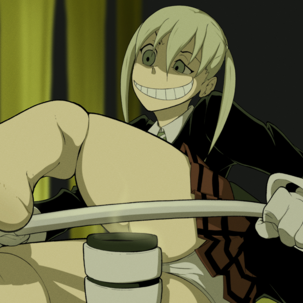 This is a pixiv picture whose title is Black Blood Maka (Soul Eater).