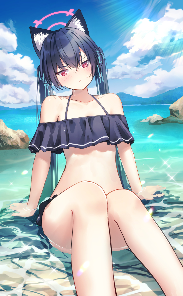 This is a pixiv picture whose title is 水着キヴォトス.