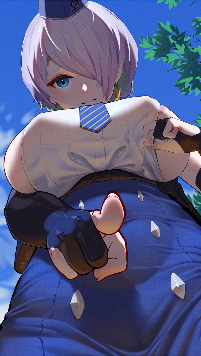 This is a pixiv picture whose title is 侧乳.