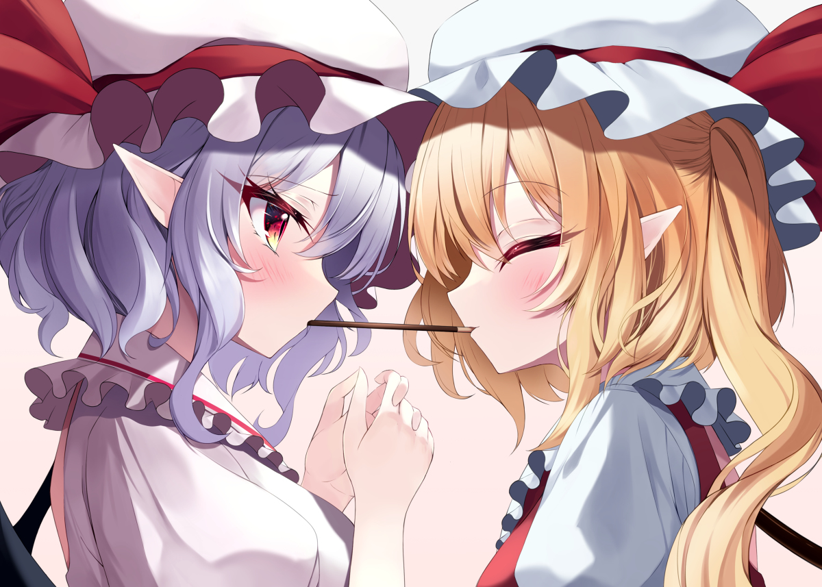 This is a pixiv picture whose title is レミフラポッキーゲーム.