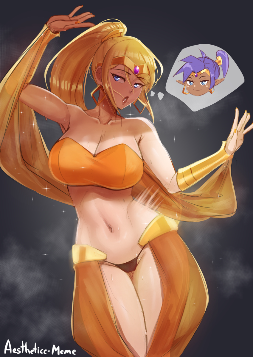 This is a pixiv picture whose title is Samus Belly dancer.