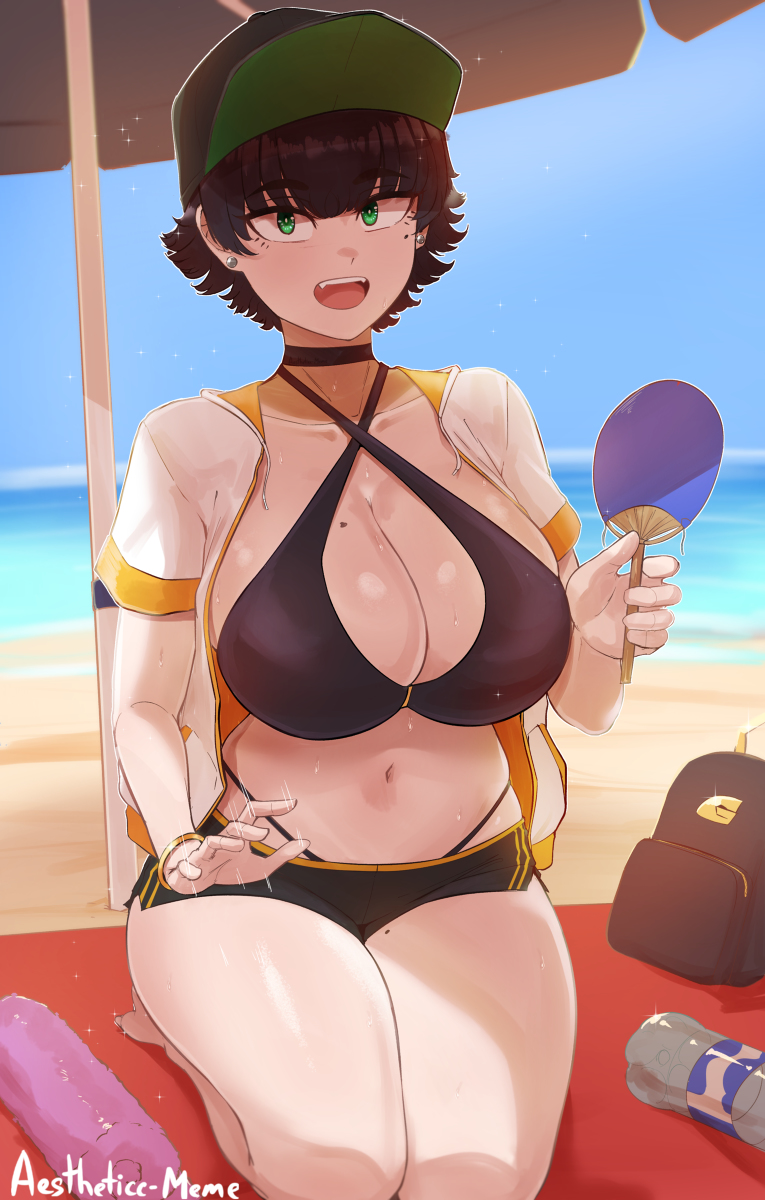 This is a pixiv picture whose title is Tomboy Beach 1.