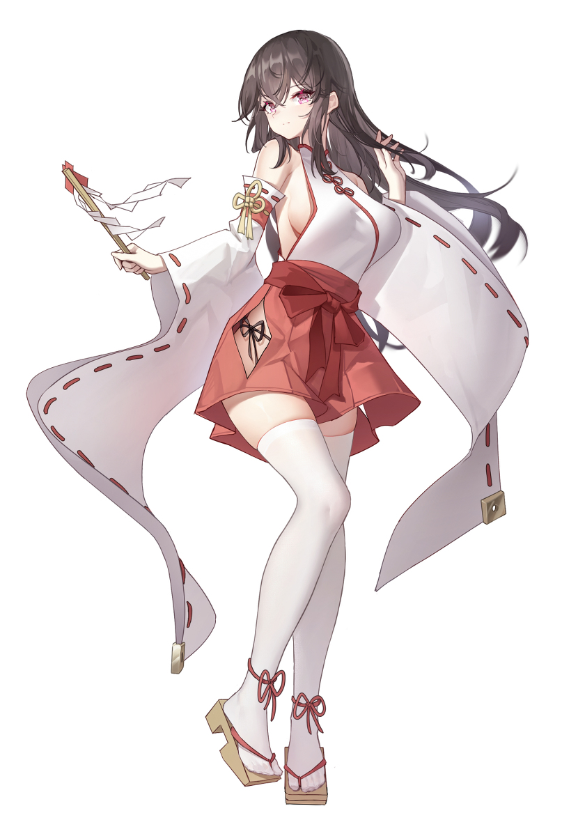 This is a pixiv picture whose title is 巫女.