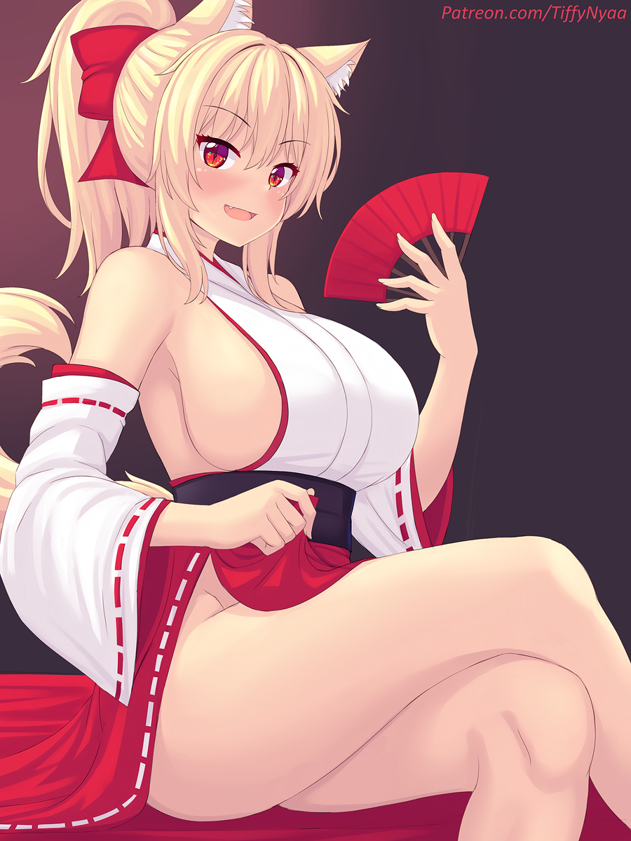 This is a pixiv picture whose title is Miko Tiffy~~.